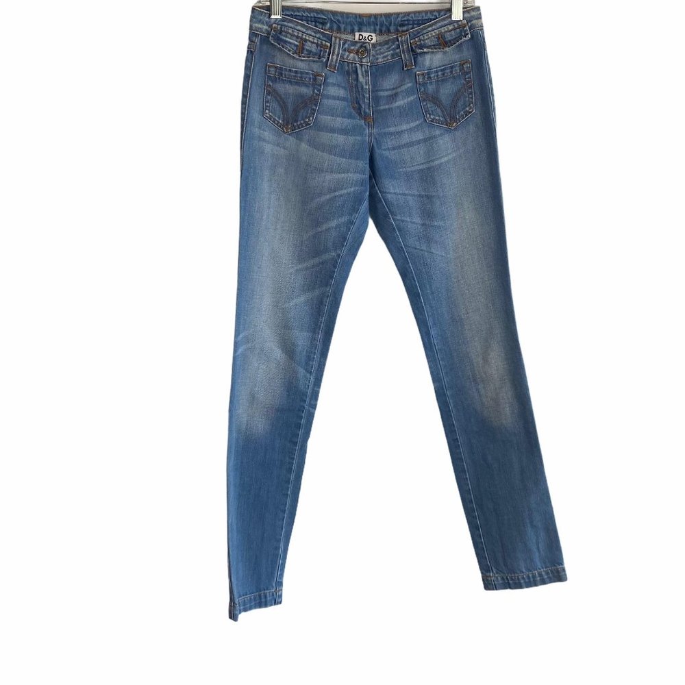 Dolce & Gabanna Blue Denim Jeans Women's Jr L - Picture 2 of 11
